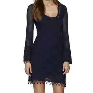 Lilly Pulitzer Athena True Navy Cotton Crochet Dress XS